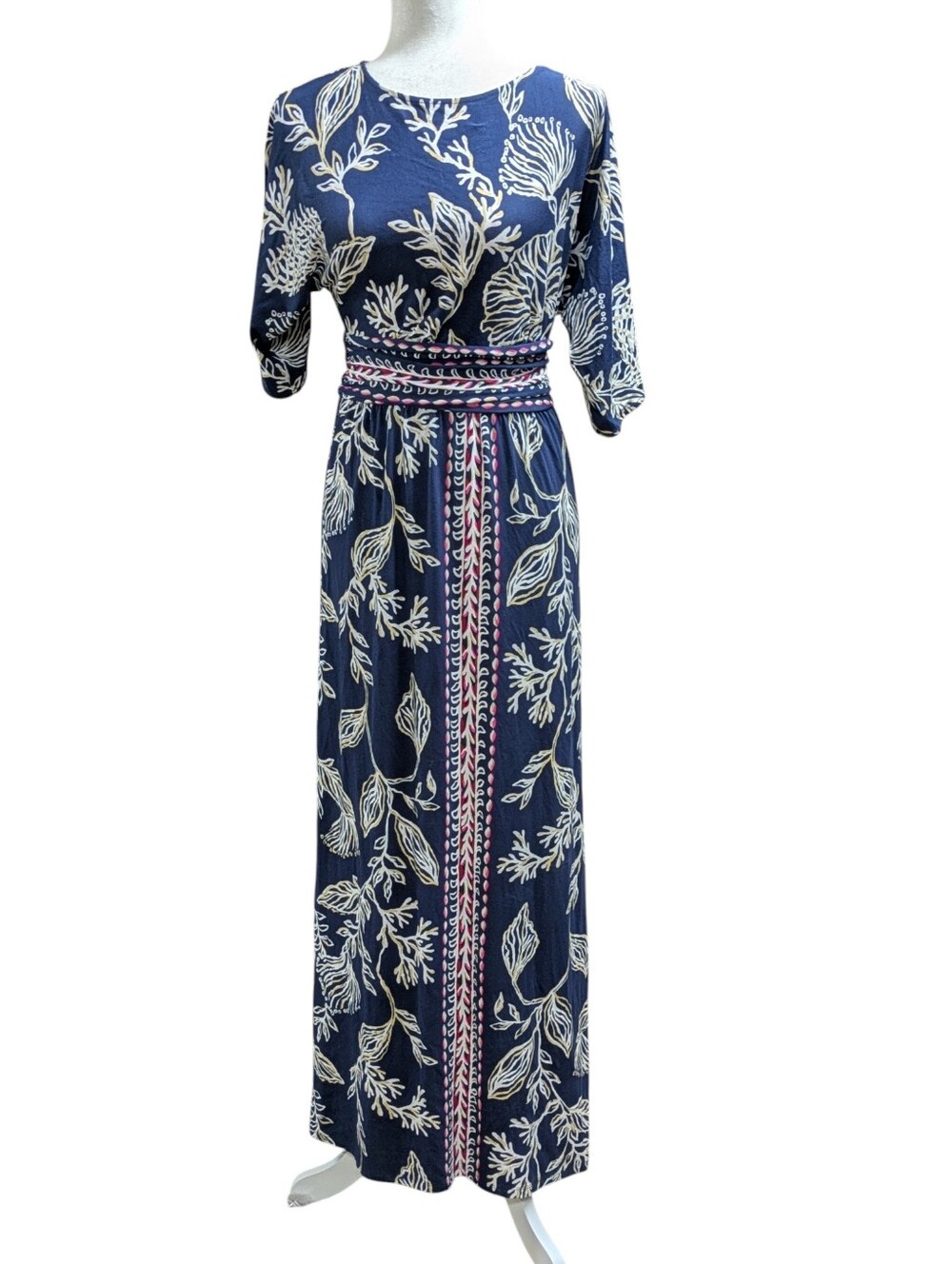 Lily Pulitzer Parigi Boat Neck Maxi Dress Low Tide Coastal Navy Size Small - Picture 7 of 11